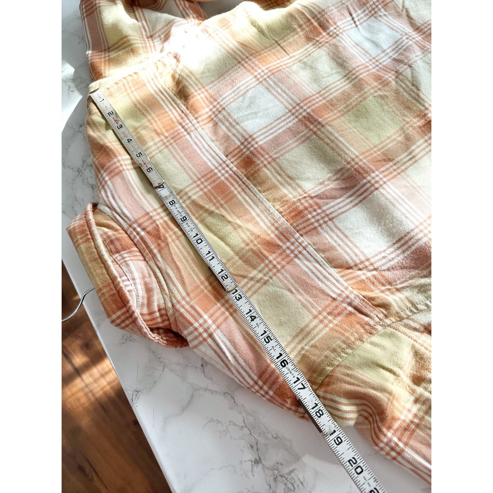 Marmot Ridgefield Sherpa Lined Plaid Light Orange Flannel Jacket Womens Size XS - Picture 16 of 16